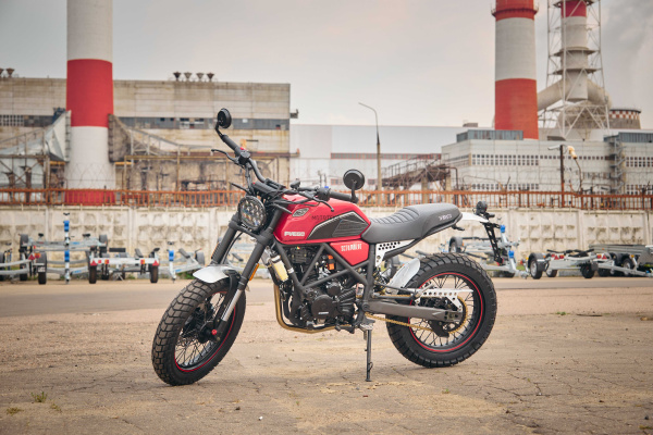 Мотоцикл дорожный FUEGO (Фуэго) Scrambler 3.0 красный с ПТС | Мототека
